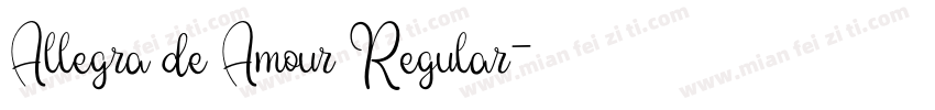 Allegra de Amour Regular字体转换